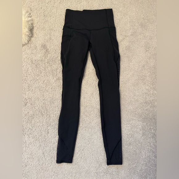 Lululemon leggings with mesh design, 28”, size 4 - Picture 2 of 4